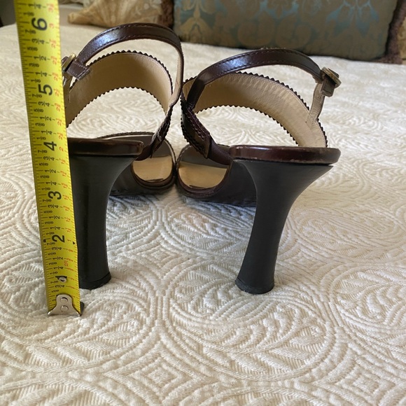 Via Spiga Dark Brown Leather High Heel Sandal, made in Italy. Size 9. - Picture 6 of 11